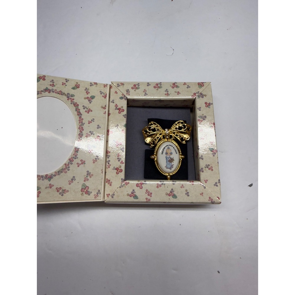 Vintage 1999 Avon Precious Moments May Your Happiness Blossom Pin Pendant Brooch - Picture 5 of 7